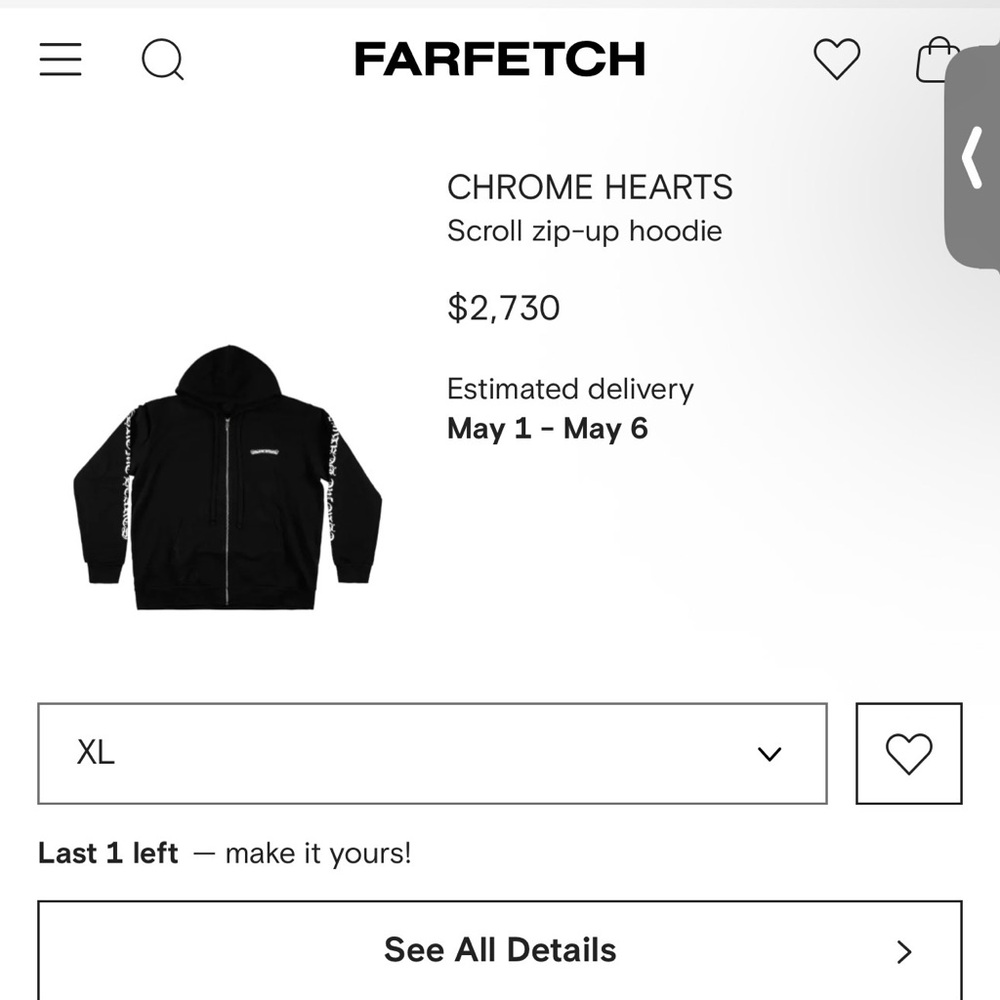 Chrome Hearts-SCROLL LOGO ZIP UP HOODIE
"BLACK" - Picture 15 of 15